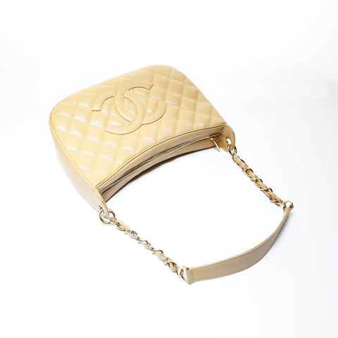 CHANEL Matrasse caviar skin Shoulder Bag beige WS29015