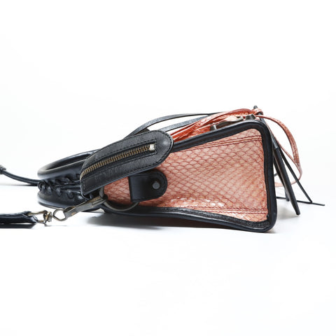 BALENCIAGA Python Classic The City Shoulder Bag pink WS29018