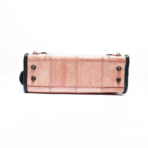 BALENCIAGA Python Classic The City Shoulder Bag pink WS29018