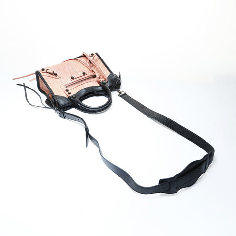 BALENCIAGA Python Classic The City Shoulder Bag pink WS29018
