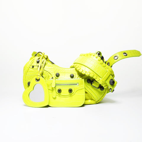 BALENCIAGA Lucagol Small Shoulder Bag yellow WS29020