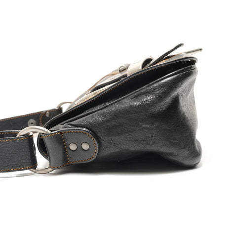 Christian Dior Gaucho Shoulder Bag black WS29022