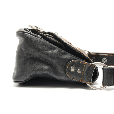 Christian Dior Gaucho Shoulder Bag black WS29022