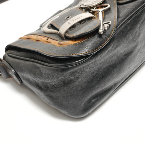 Christian Dior Gaucho Shoulder Bag black WS29022