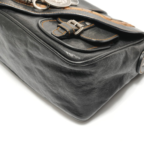 Christian Dior Gaucho Shoulder Bag black WS29022