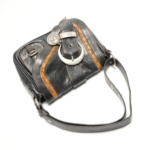 Christian Dior Gaucho Shoulder Bag black WS29022