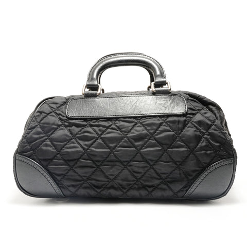 CHANEL Paris New York Line Matelass Nylon Handbag black WS29023