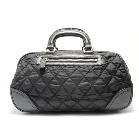 CHANEL Paris New York Line Matelassé Nylon Handtasche schwarz WS29023