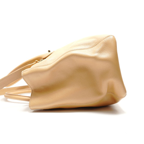 CHANEL Item No. 9, 2002-2003 Executive Tote, Calfskin Handbag beige WS29024