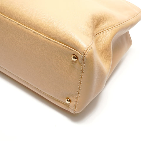 CHANEL Item No. 9, 2002-2003 Executive Tote, Calfskin Handbag beige WS29024