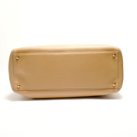 CHANEL Item No. 9, 2002-2003 Executive Tote, Calfskin Handbag beige WS29024