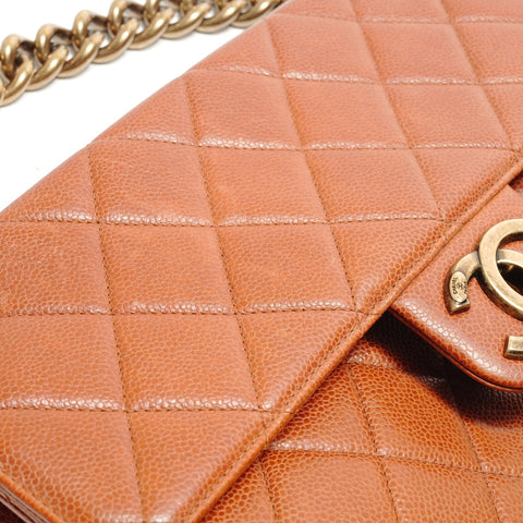 CHANEL 18th series 2012-2013 Big Mato 2way Chain Shoulder Bag Brown WS29025