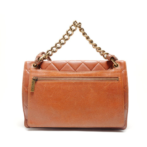 CHANEL 18th series 2012-2013 Big Mato 2way Chain Shoulder Bag Brown WS29025