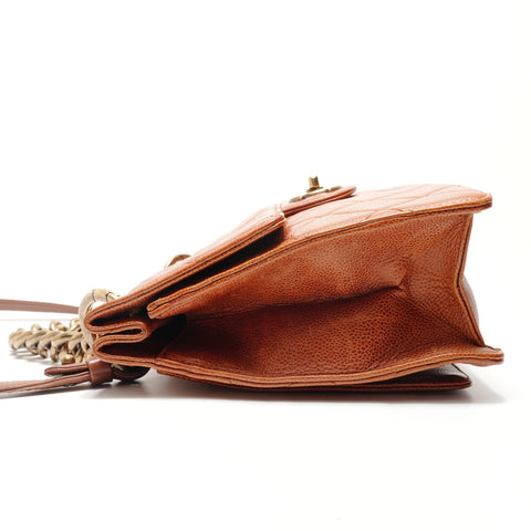 CHANEL 18th series 2012-2013 Big Mato 2way Chain Shoulder Bag Brown WS29025