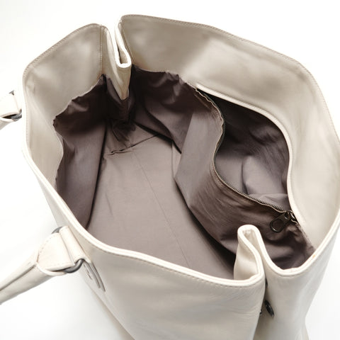 BOTTEGAVENETA Marco Polo Leather Tote Tote Bag white WS29031