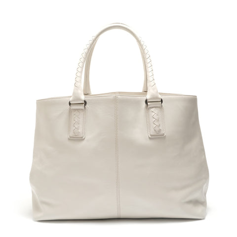 BOTTEGAVENETA Marco Polo Leather Tote Tote Bag white WS29031