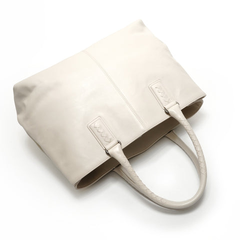BOTTEGAVENETA Marco Polo Leather Tote Tote Bag white WS29031