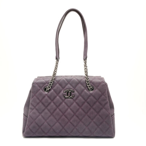 CHANEL Item No. 17, 2011-2012 Caviar Skin Chain Shoulder Bag purple WS29037
