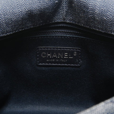 CHANEL 货号 22, 2016 牛仔斜挎包 SV金属 单肩包 海军蓝 WS29038