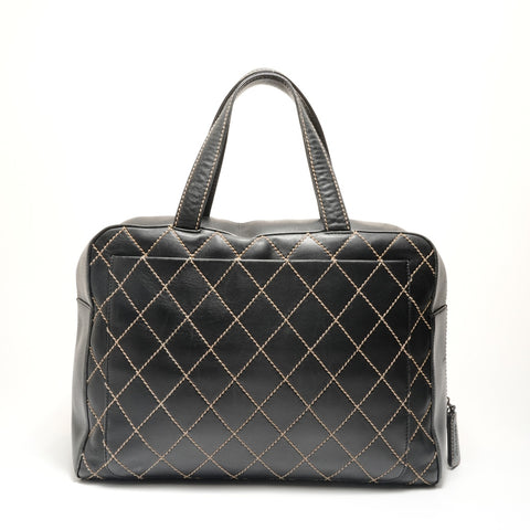 CHANEL Series 6, 1996-1997 Wild Stitch Tote Handbag black WS29040
