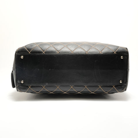 CHANEL Series 6, 1996-1997 Wild Stitch Tote Handbag black WS29040
