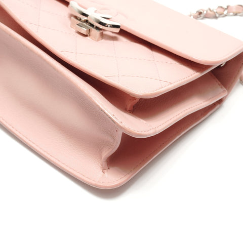 CHANEL Artikel-Nr. 25 Half COCO Mark Lederketten-Umhängetasche rosa WS29041