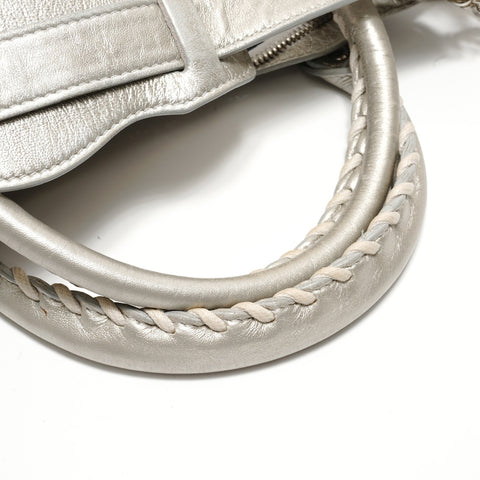 BALENCIAGA Le City 2way Handbag Silver WS29042