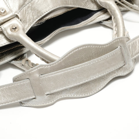 BALENCIAGA Le City 2way Handbag Silver WS29042
