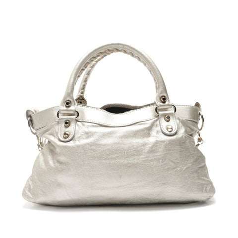 BALENCIAGA Le City 2way Handbag Silver WS29042
