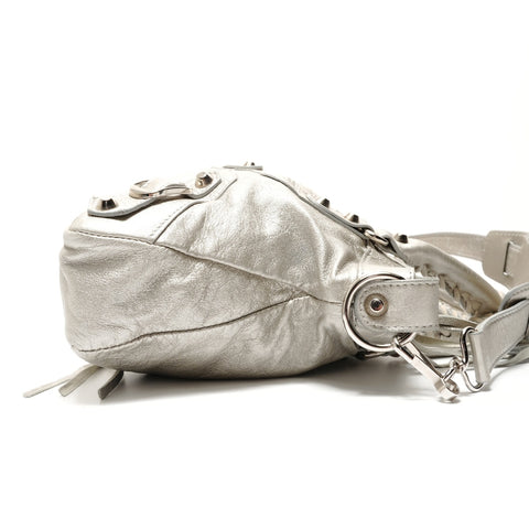 BALENCIAGA Le City 2way Handbag Silver WS29042