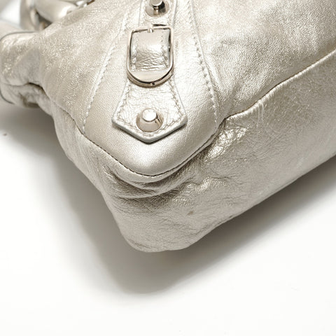 BALENCIAGA Le City 2way Handbag Silver WS29042