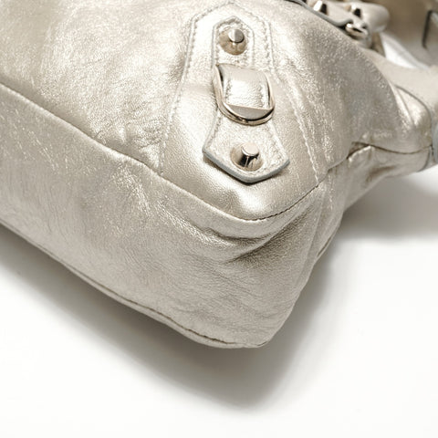 BALENCIAGA Le City 2way Handbag Silver WS29042