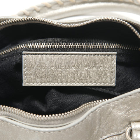 BALENCIAGA Le City 2way Handbag Silver WS29042