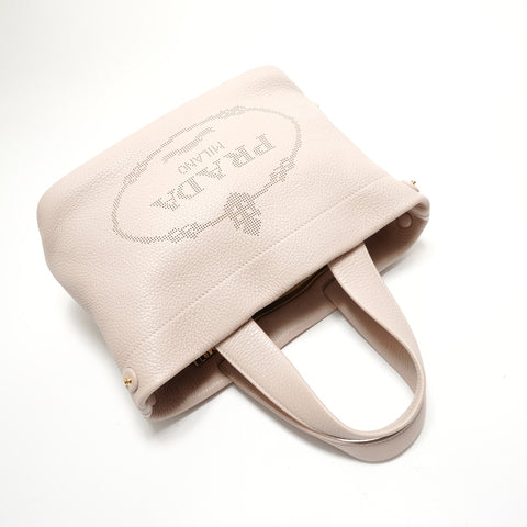 PRADA Vitello Daino Mini Tote Handtasche beige WS29046