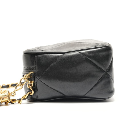 CHANEL Series 0, 1985-1986, Lambskin with Fringe Shoulder Bag black WS29047
