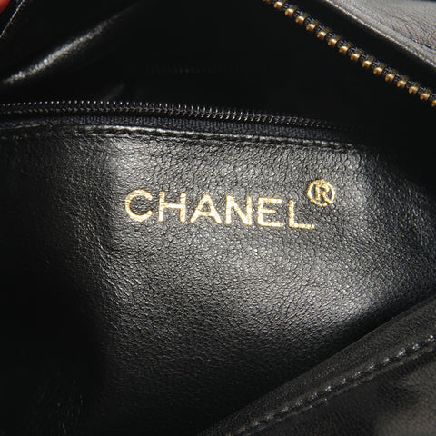 CHANEL Series 0, 1985-1986, Lambskin with Fringe Shoulder Bag black WS29047
