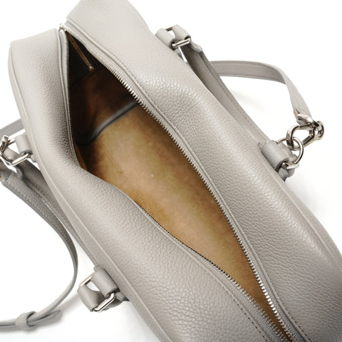 LOEWE Amazona 28 2WAY 皮革手提包 灰色 WS29051