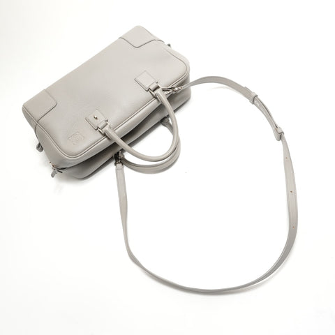 LOEWE Amazona 28 2WAY 皮革手提包 灰色 WS29051