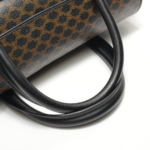 CELINE Macadam PVC Handbag Brown WS29053