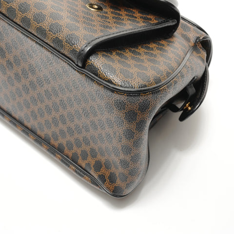 CELINE Macadam PVC Handbag Brown WS29053