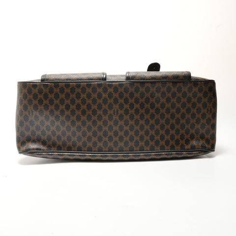 CELINE Macadam PVC Handbag Brown WS29053