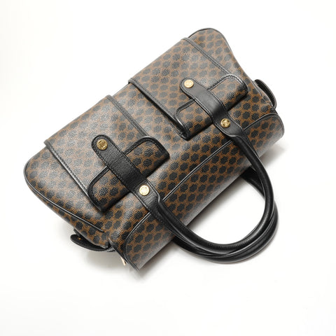 CELINE Macadam PVC Handbag Brown WS29053