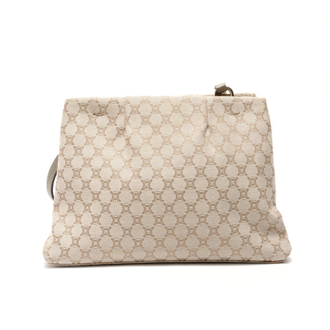 CELINE Macadam coin purse, canvas Shoulder Bag beige WS29054