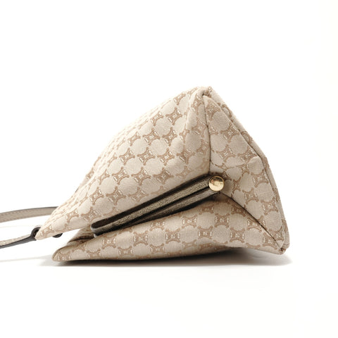 CELINE Macadam coin purse, canvas Shoulder Bag beige WS29054