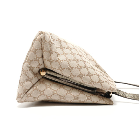 CELINE Macadam coin purse, canvas Shoulder Bag beige WS29054