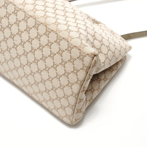 CELINE Macadam coin purse, canvas Shoulder Bag beige WS29054