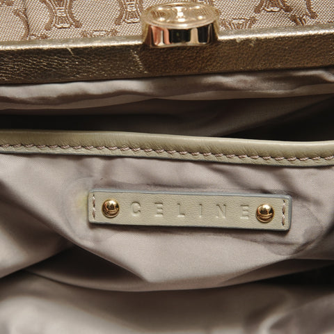 CELINE Macadam coin purse, canvas Shoulder Bag beige WS29054