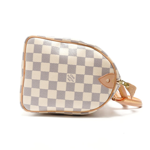 LOUIS VUITTON Speedy 25 Damier Azur N41534 Handbag white WS29055