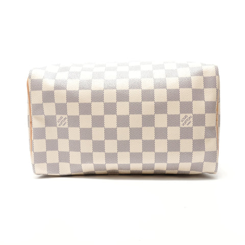 LOUIS VUITTON Speedy 25 Damier Azur N41534 Handbag white WS29055