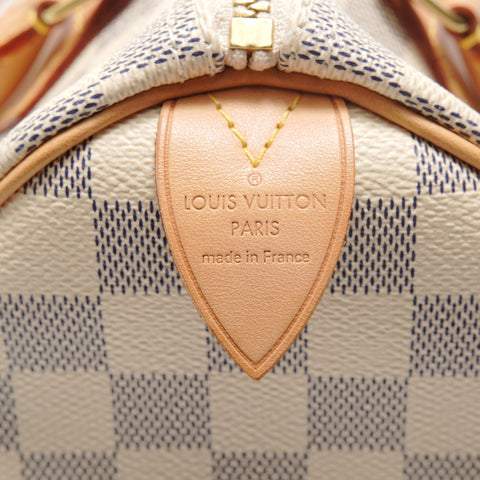 LOUIS VUITTON Speedy 25 Damier Azur N41534 Handbag white WS29055